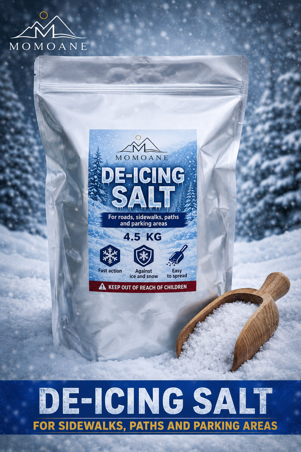 Premium Auftausalz (4,5 kg) – Schnell wirkendes Eis- und Schneeschmelzmittel für Gehwege, Wege & Parkflächen