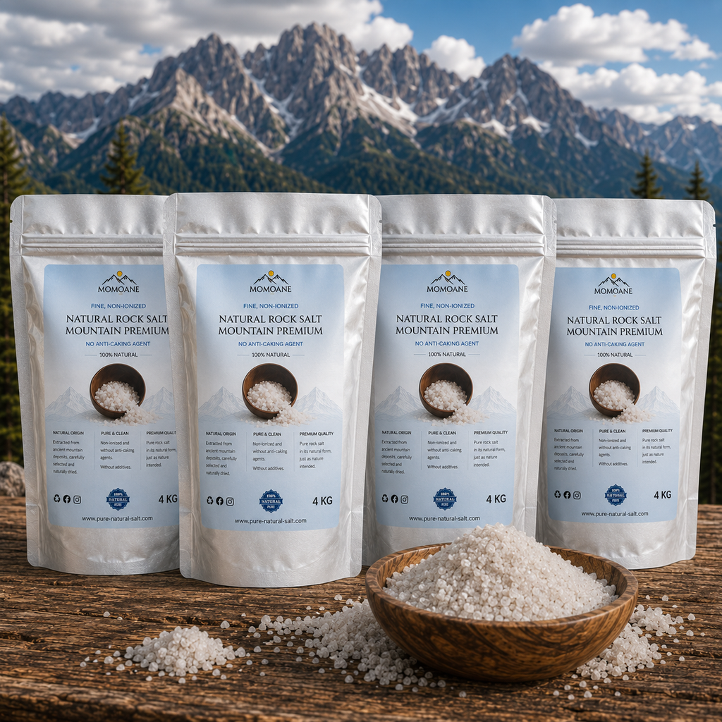 Vorteilspack – Premium jodfreies Salz – ohne Trennmittel, 4 × 4 kg (16 kg gesamt)