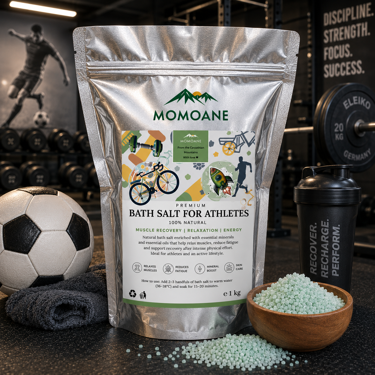 Sportler-Badesalz – Muskelregeneration und Revitalisierung