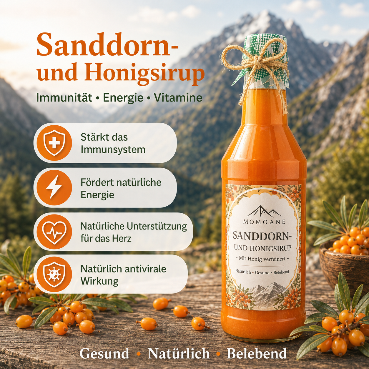 Sanddorn-Honig-Sirup 500 ml