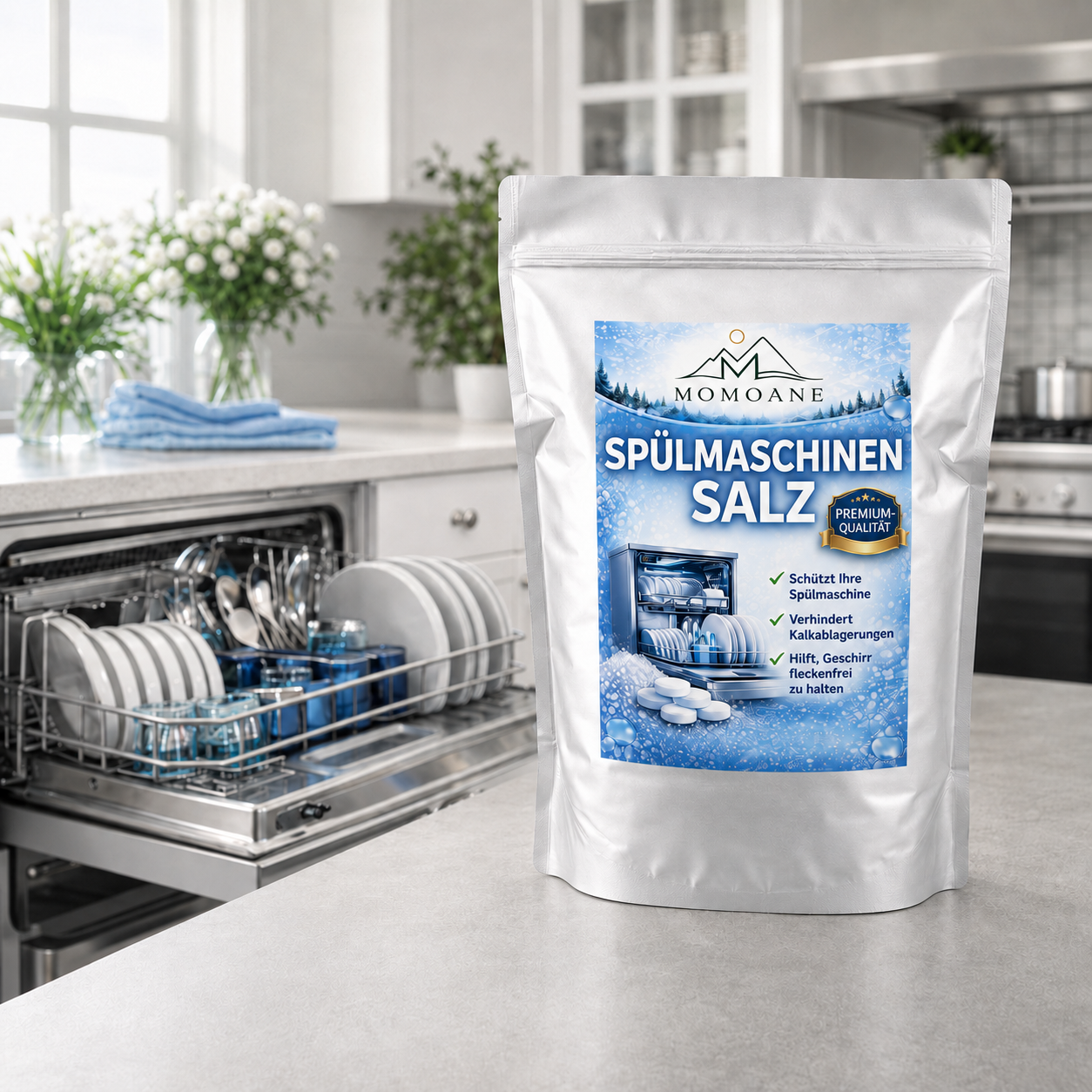 Premium Spülmaschinen-Salztabletten (4 kg) – Wasserenthärtungsformel