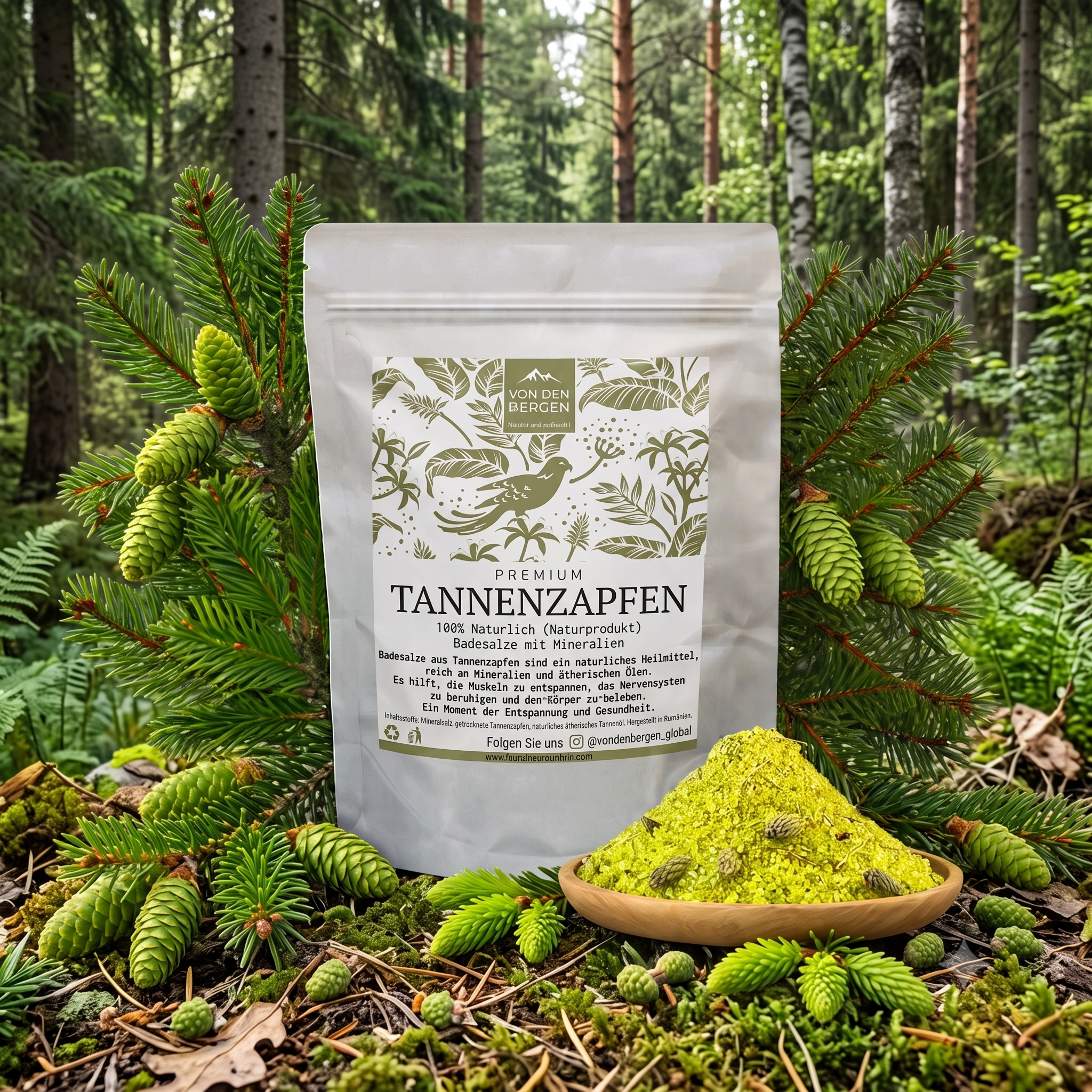 Premium Kiefernknospen-Badesalz