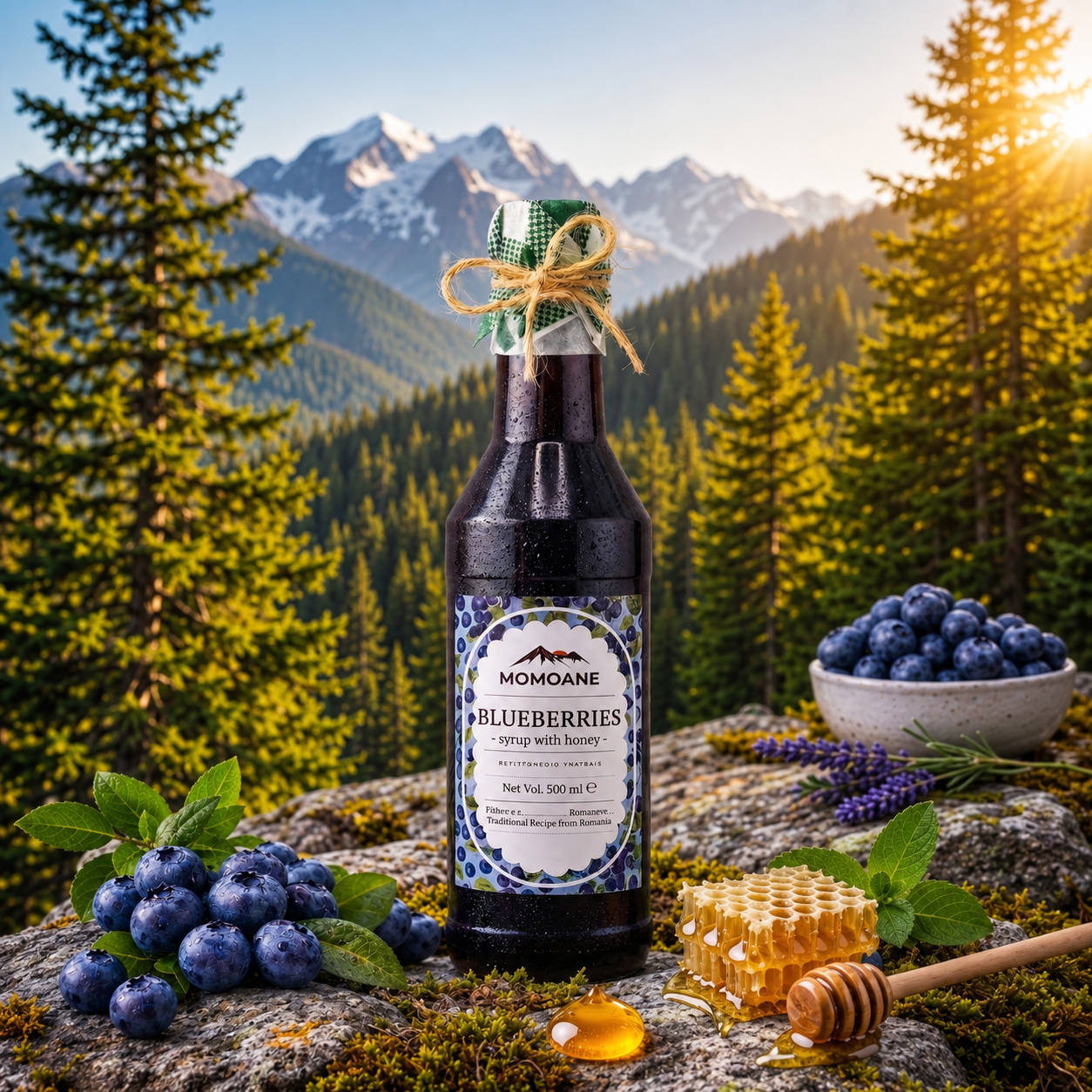Wildheidelbeeren-Honig-Sirup 500 ml